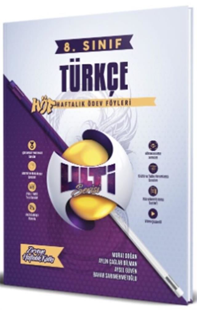 Ulti Yayınları 8. Sınıf LGS Türkçe Haftalık Ödev Föyleri