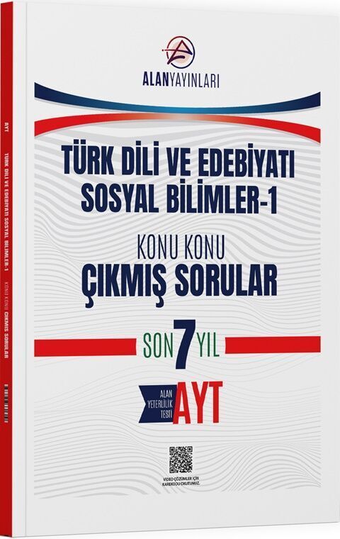 Alan Yayınları AYT Türk Dili ve Edebiyatı Sosyal Bilimler 1 Konu Konu Çıkmış Sorular Son 7 Yıl
