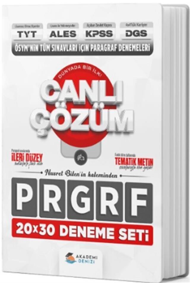 Akademi Denizi TYT AYT ALES KPSS DGS Paragraf 20 x 30 Deneme Seti