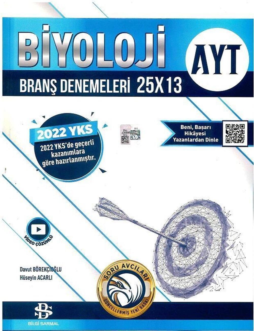 Bilgi Sarmal AYT Biyoloji 25 x 13 Branş Denemeleri