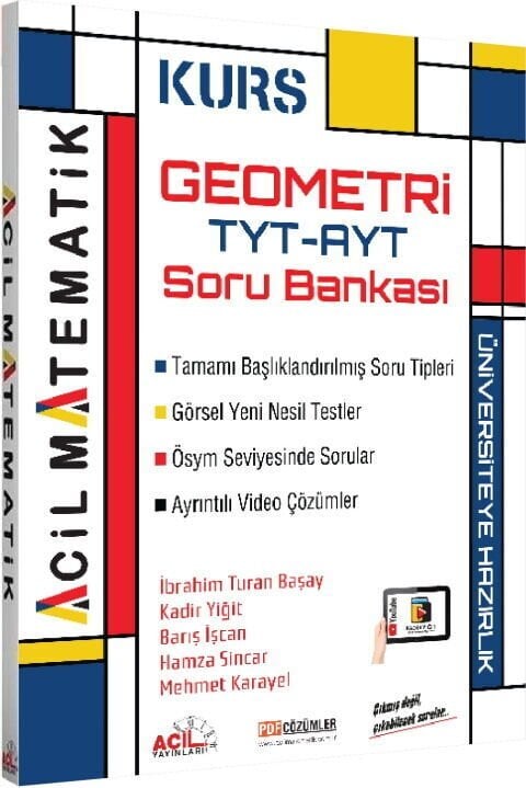 Acil Yayınları TYT AYT Geometri KURS Soru Bankası