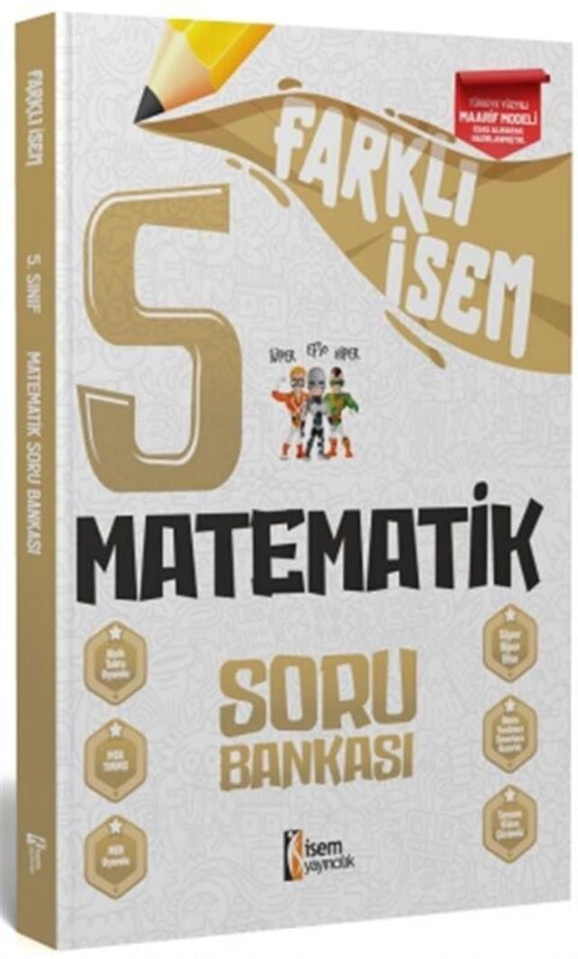 İsem Yayınları 5. Sınıf Matematik Farklı İsem Soru Bankası