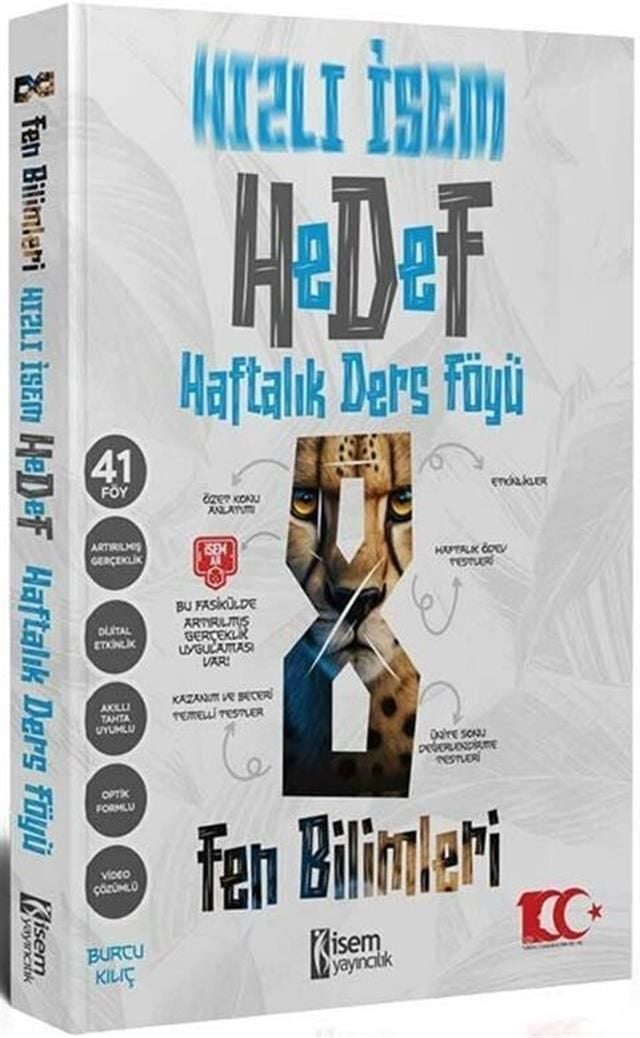 İsem Yayınları 8. Sınıf Hızlı İsem Fen Bilimleri Hedef Haftalık Ders Föyü