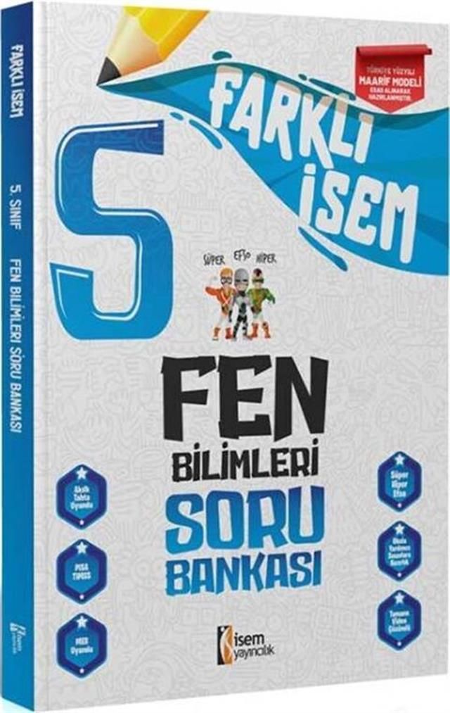 İsem Yayınları 5. Sınıf Fen Bilimleri Farklı İsem Soru Bankası