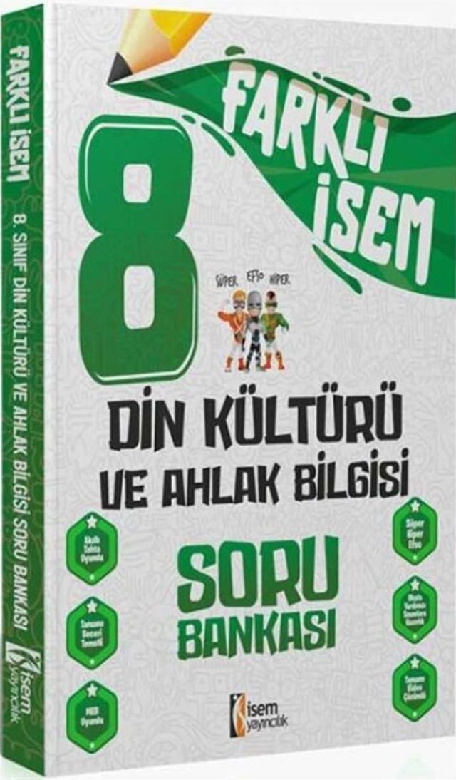 İsem Yayınları 8. Sınıf Din Kültürü ve Ahlak Bilgisi Farklı İsem Soru Bankası