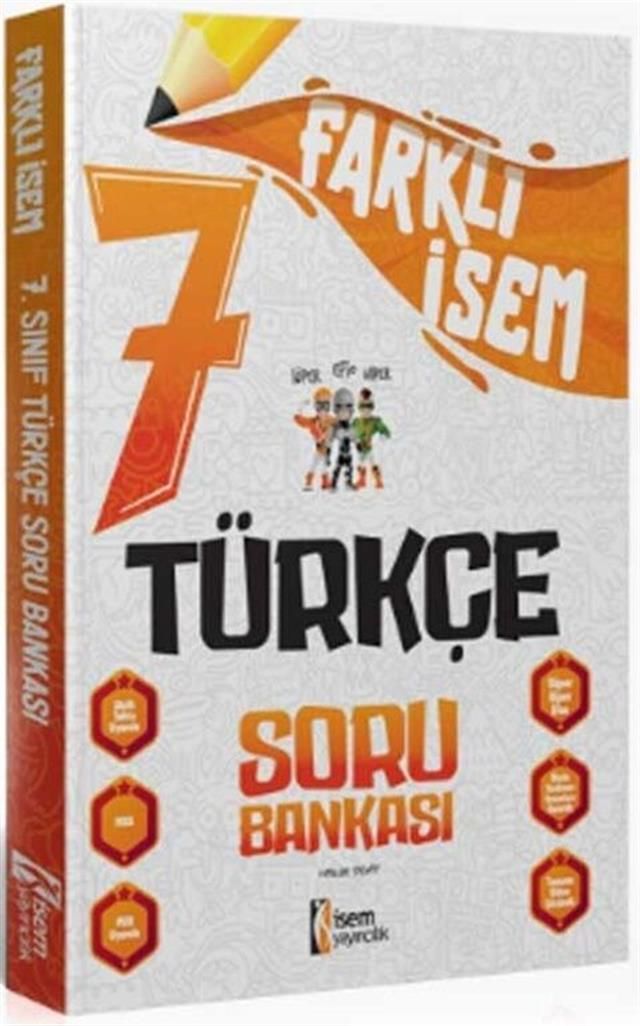 İsem Yayınları 7. Sınıf Farklı İsem Türkçe Soru Bankası