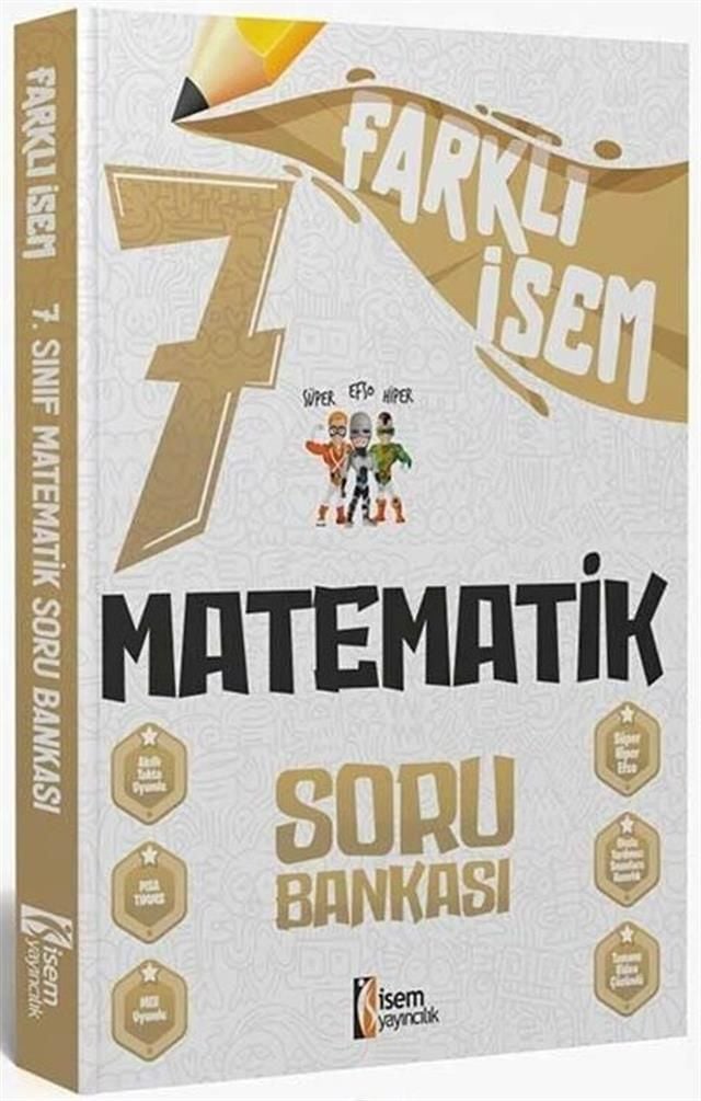 İsem Yayınları 7. Sınıf Farklı İsem Matematik Soru Bankası