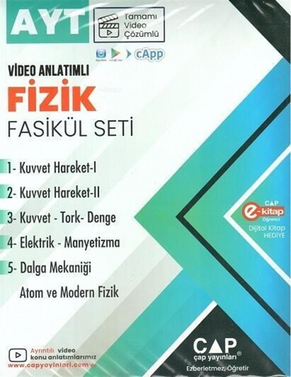 Çap AYT Fizik Tamamı Video Çözümlü Seti