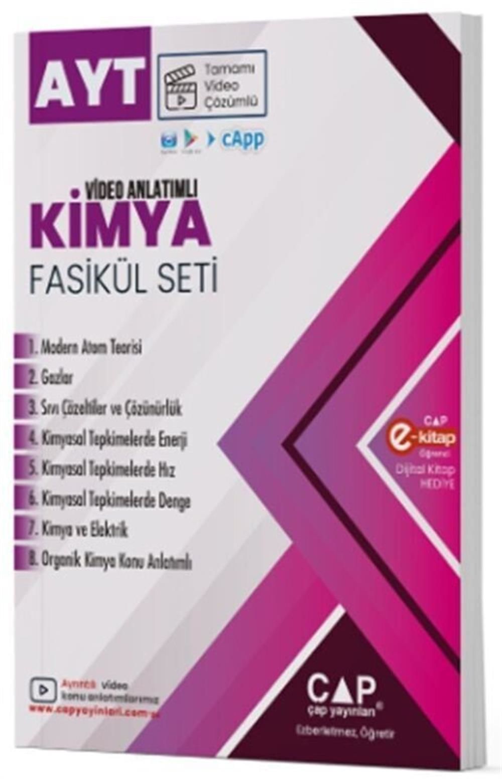 Çap Yayınları AYT Kimya Video Anlatımlı Fasikül Seti