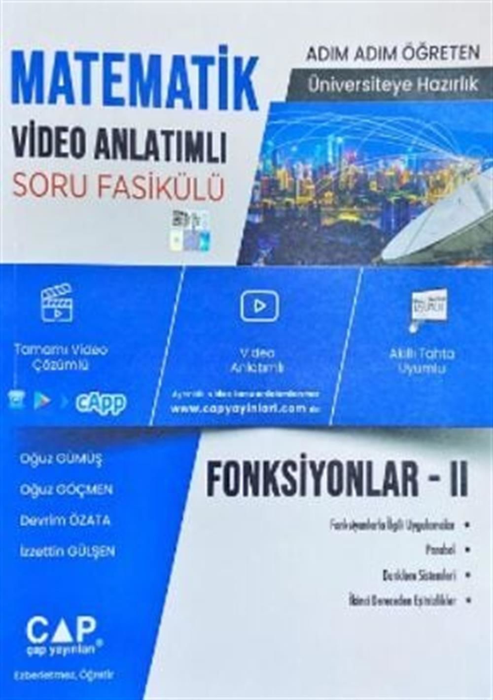Çap Yayınları Matematik Fonksiyonlar 2 Video Anlatımlı Soru Fasikülü