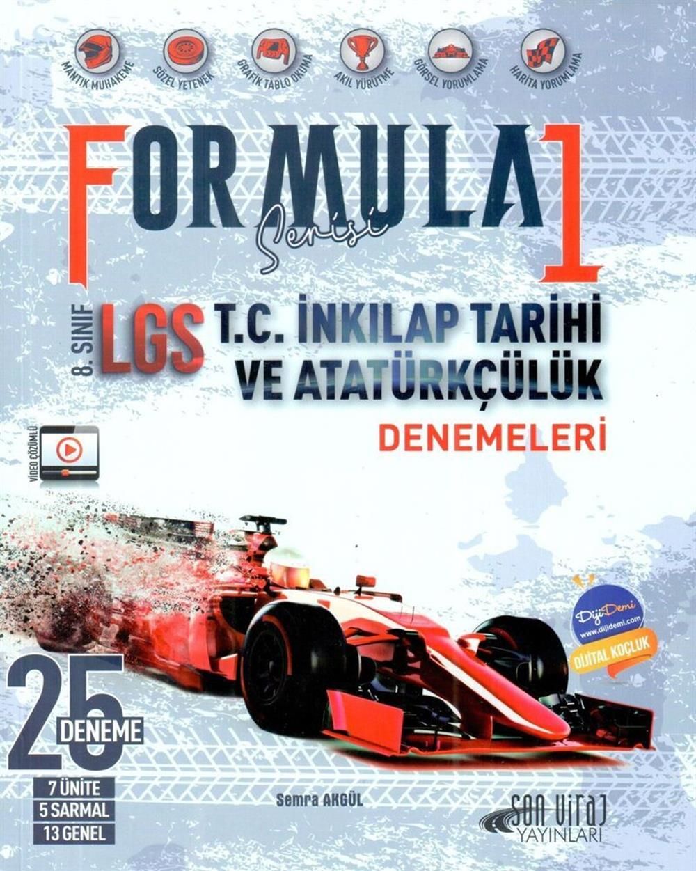 Son Viraj Yayınları 8. Sınıf LGS T.C. İnkılap Tarihi Formula Serisi 25 Denemeleri