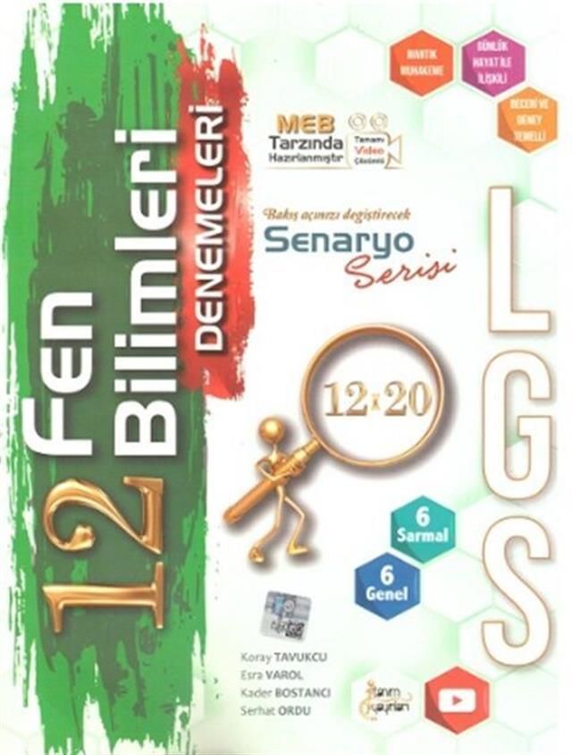 Tanım Yayınları 8. Sınıf LGS Fen Bilimleri 12 x 20 Deneme