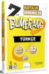 Günay Yayınları 7. Sınıf Bumerang Haftalık Türkçe Denemeleri