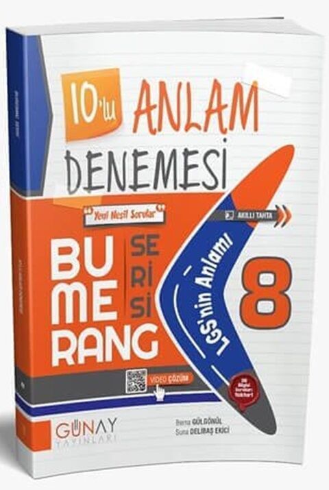 Günay Yayınları 8. Sınıf Bumerang Serisi 10 lu Anlam Denemeleri