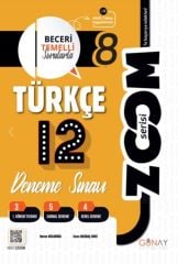 Günay Yayınları 8. Sınıf Türkçe Zoom Serisi 12 li Branş Denemeler