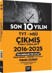 Çap Yayınları TYT MSÜ Son 10 Yılın Çıkmış Soruları 2016 2025