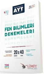 Limit Yayınları AYT Fen Bilimleri 20x40 Video Çözümlü Denemeleri