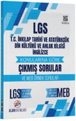 Alan Yayınları 8. Sınıf LGS T.C. İnkılap Tarihi ve Atatürkçülük Din Kültürü ve İngilizce Konularına Göre Çıkmış Sorular