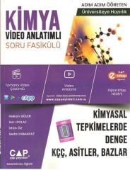 Çap Yayınları Üniversiteye Hazırlık Kimya Kimyasal Tepkimeler Denge Asitler Konu Anlatımlı Soru Fasikülü