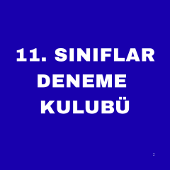 MİLAS 11. SINIF DENEME KULUBÜ ( 16 FARKLI DENEME )
