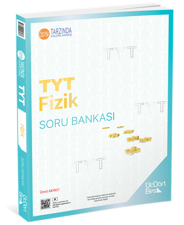 ÜçDörtBeş Yayınları 2025 TYT Fizik Soru Bankası -345