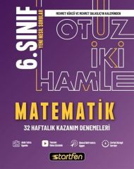 Startfen Yayınları 6. Sınıf Matematik 32 Haftalık Kazanım Denemeleri