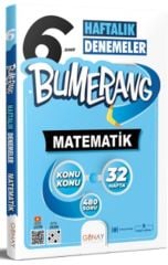 Günay Yayınları 6. Sınıf Matematik Bumerang Konu Konu Haftalık Denemeler