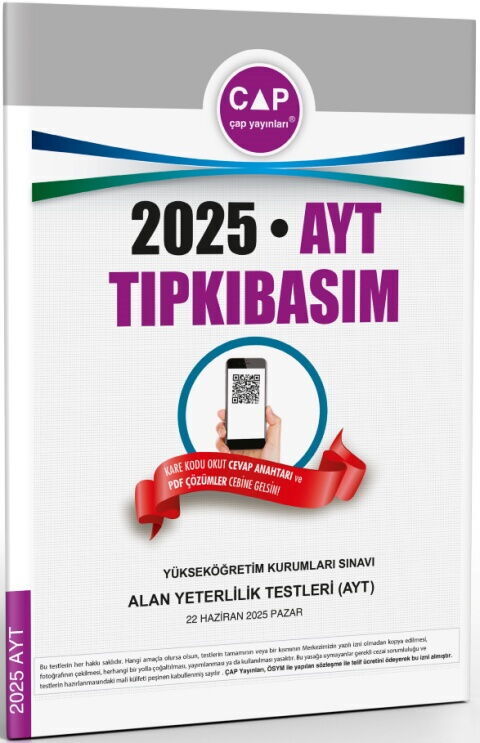 Çap Yayınları 2025 AYT Tıpkı Basım